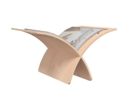 vidaXL žurnālu turētājs, dabīga koka krāsa, koks