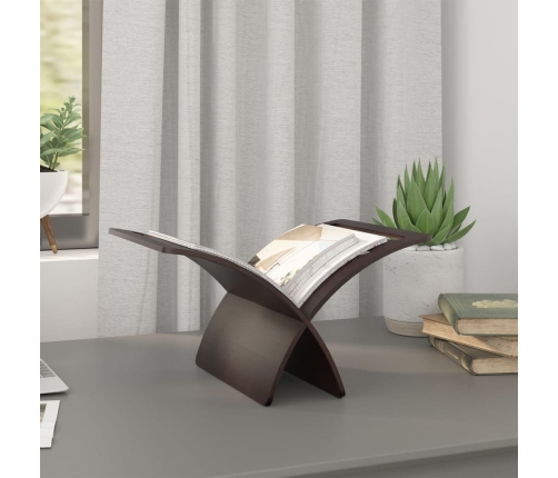 vidaXL žurnālu turētājs, brūns koks