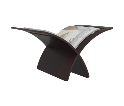 vidaXL žurnālu turētājs, brūns koks