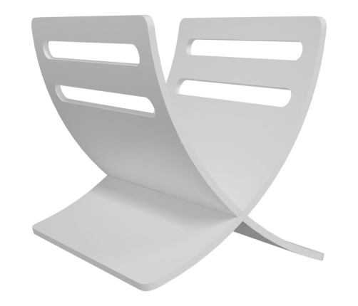 vidaXL žurnālu turētājs, balts koks