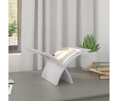 vidaXL žurnālu turētājs, balts koks