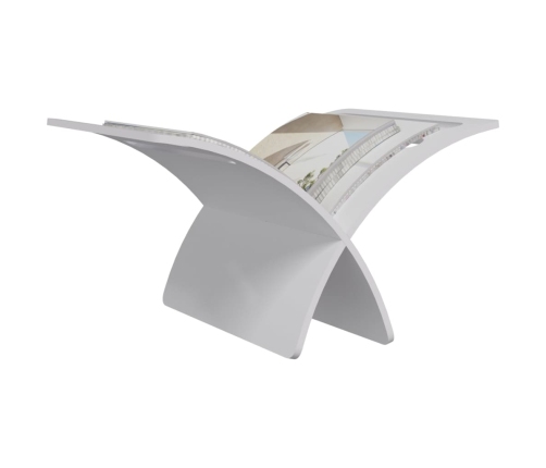 vidaXL žurnālu turētājs, balts koks