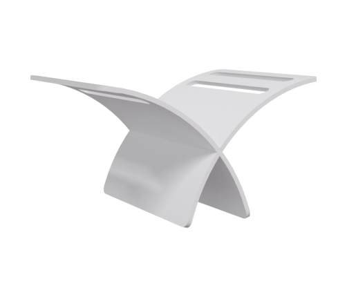 vidaXL žurnālu turētājs, balts koks