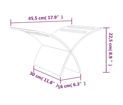 vidaXL žurnālu turētājs, balts koks