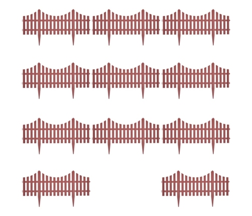 vidaXL zāliena sadalītāji, 17 gab., 10 m, brūni