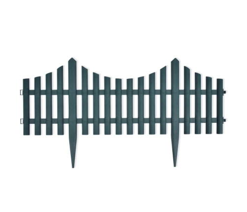 vidaXL zāliena sadalītāji, 17 gab., 10 m, zaļi