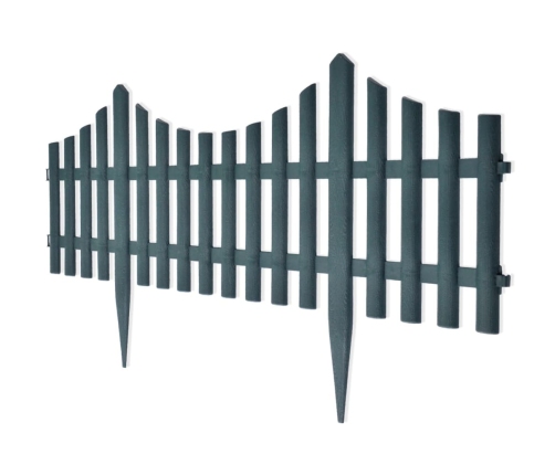 vidaXL zāliena sadalītāji, 17 gab., 10 m, zaļi