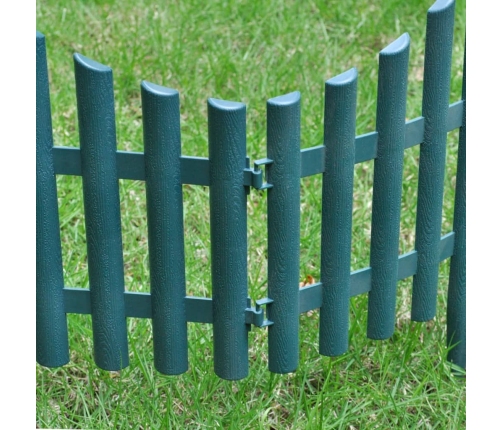 vidaXL zāliena sadalītāji, 17 gab., 10 m, zaļi