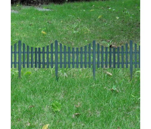 vidaXL zāliena sadalītāji, 17 gab., 10 m, zaļi