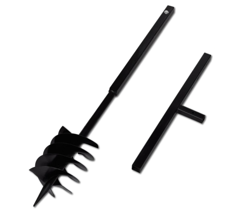 Zemes Urbis ar Rokturi 180mm un Pagarinājuma Caurulēm 9m, Tērauds