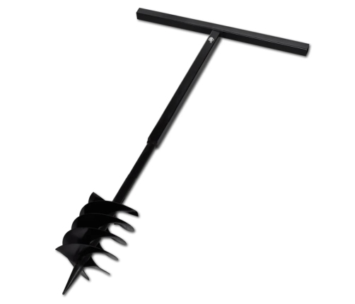 Zemes Urbis ar Rokturi 180mm un Pagarinājuma Caurulēm 9m, Tērauds