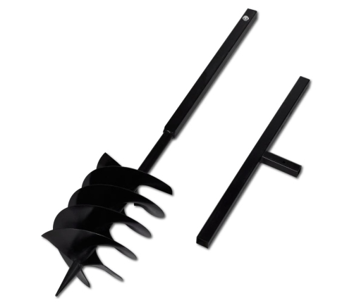 Zemes Urbis ar Rokturi 200mm un Pagarinājuma Caurulēm 9m, Tērauds