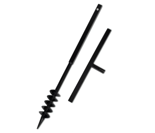 Zemes urbis ar rokturi 80mm un pagarinājuma caurulēm 5m, tērauds