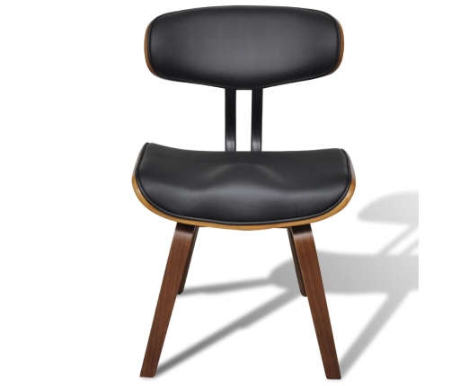 vidaXL virtuves krēsli, 6 gab., liekts koks un mākslīgā āda