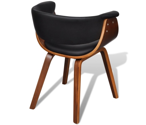 vidaXL virtuves krēsli, 6 gab., liekts koks un mākslīgā āda