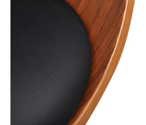 vidaXL virtuves krēsli, 6 gab., liekts koks un mākslīgā āda