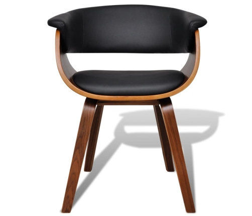 vidaXL virtuves krēsli, 6 gab., liekts koks un mākslīgā āda