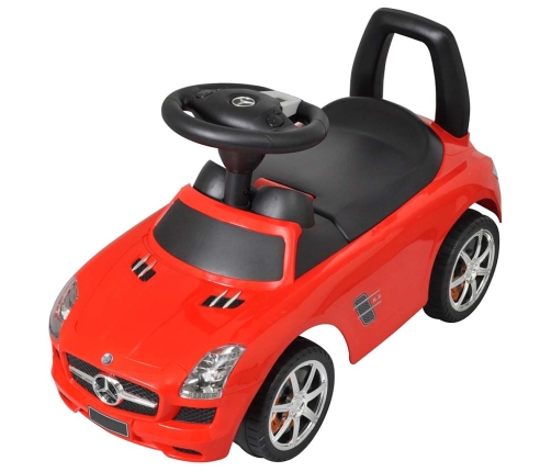 vidaXL bērnu auto, stumjams ar kājām, sarkans