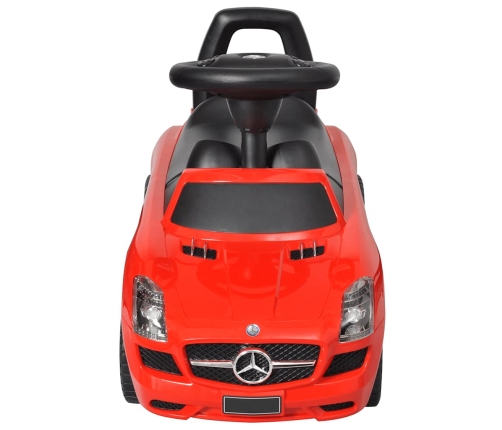vidaXL bērnu auto, stumjams ar kājām, sarkans