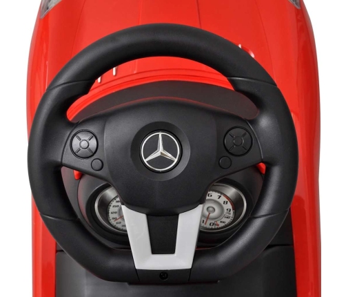 vidaXL bērnu auto, stumjams ar kājām, sarkans