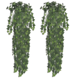 2 Mākslīgie Efejas Krūmi 90 Cm Zaļi