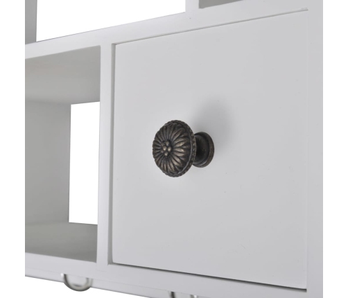 vidaXL virtuves sienas plaukts, balts koks