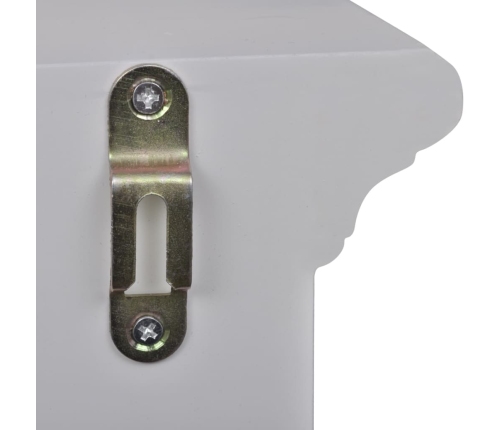 vidaXL virtuves sienas skapītis, stikla durvis, balts koks