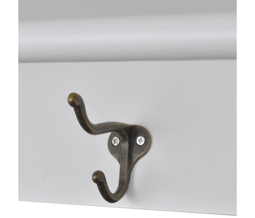 vidaXL virtuves sienas skapītis, stikla durvis, balts koks