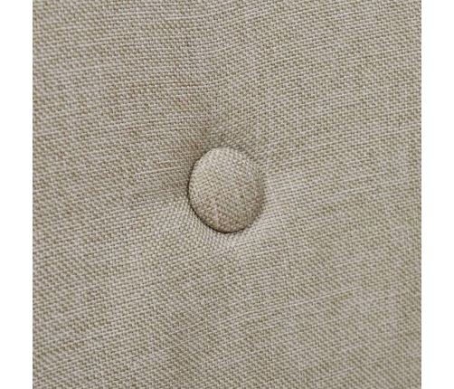 vidaXL virtuves krēsli, 4 gab., bēšs audums, masīvs ozolkoks