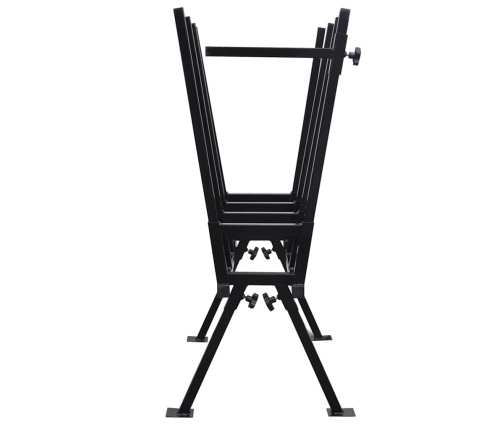 Malkas Zāģēšanas Statīvs Ar Pulvera Pārklājumu, Melns