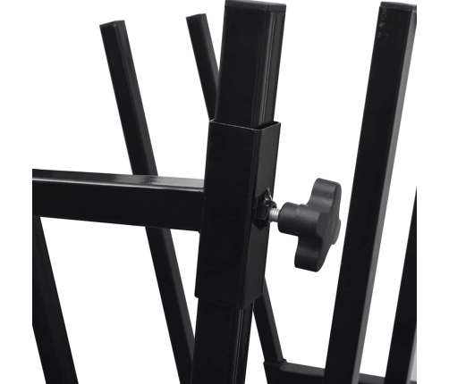 Malkas Zāģēšanas Statīvs Ar Pulvera Pārklājumu, Melns