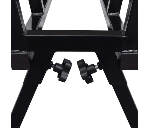 Malkas Zāģēšanas Statīvs Ar Pulvera Pārklājumu, Melns