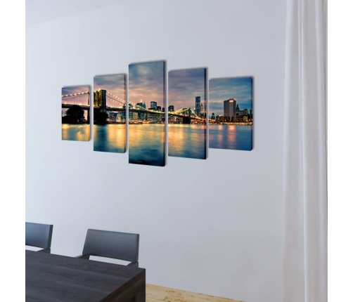 Modulārā Foto Glezna Bruklinas Tilts 200 x 100 cm