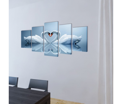 Modulārā Foto Glezna Gulbji 200 x 100 cm