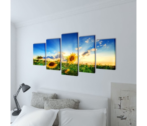 Modulārā Foto Glezna Saulespuķe 200 x 100 cm