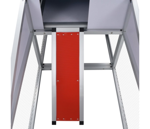 vidaXL vistu būris ar vietu pastaigām un perētavu, alumīnijs