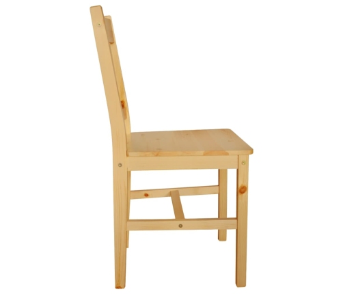 vidaXL virtuves krēsli, 6 gab., priedes koks