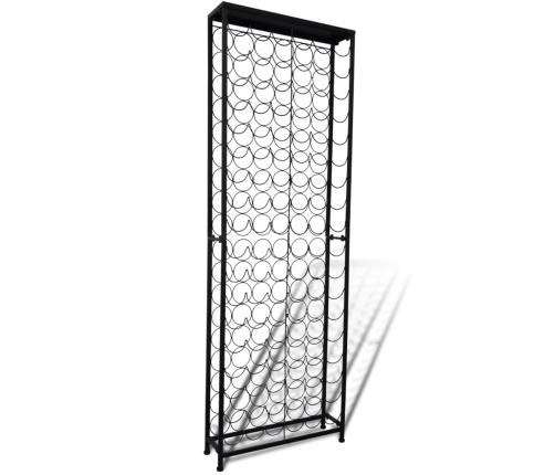 vidaXL vīna pudeļu plaukts, 108 pudelēm, metāls