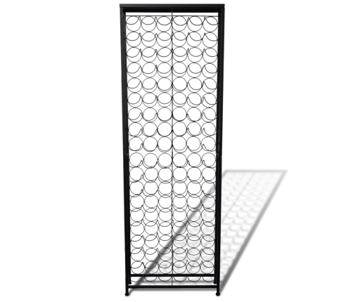 vidaXL vīna pudeļu plaukts, 108 pudelēm, metāls