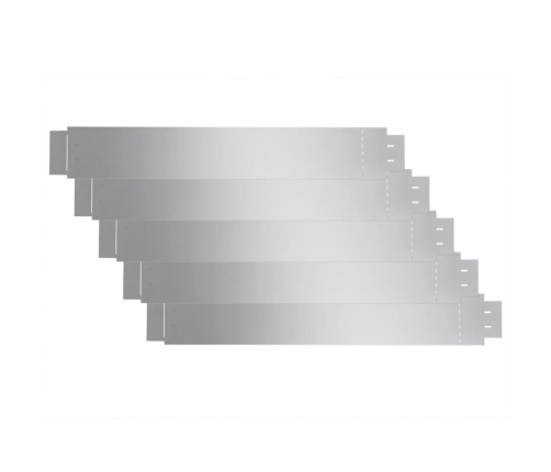 Zāliena apmales, 5 gab., cinkots tērauds, 100x14 cm