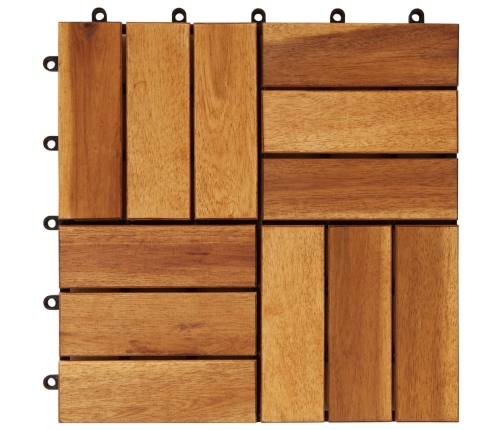 vidaXL terases flīzes, 10 gab., 30x30 cm, akācijas koks
