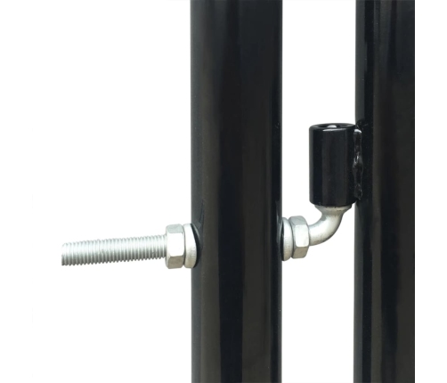 vidaXL vienviru vārti, melni, 100x125 cm