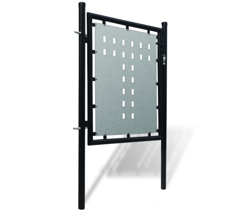 vidaXL vienviru vārti, melni, 100x150 cm