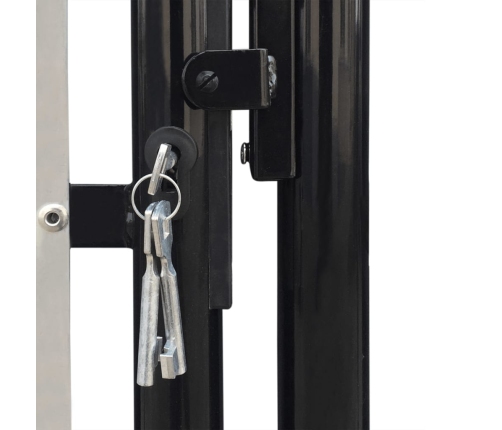 vidaXL vienviru vārti, melni, 100x150 cm