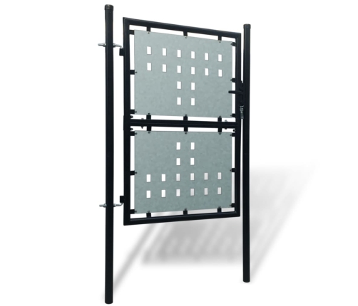 vidaXL vienviru vārti, melni, 100x200 cm