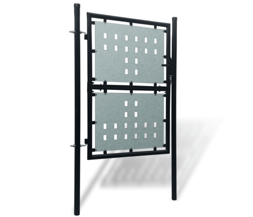 Vienviru Vārti, Melni, 100X225 Cm Vidaxl