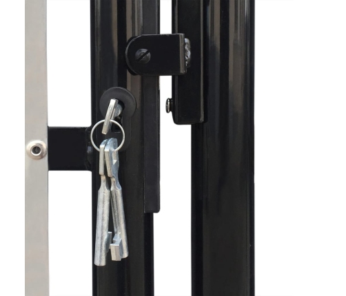 Vienviru Vārti, Melni, 100X225 Cm Vidaxl