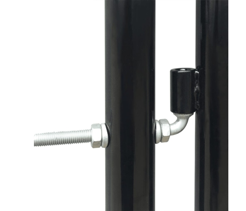 vidaXL vienviru vārti, melni, 100x250 cm