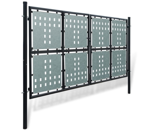 vidaXL vienviru vārti, melni, 300x225 cm