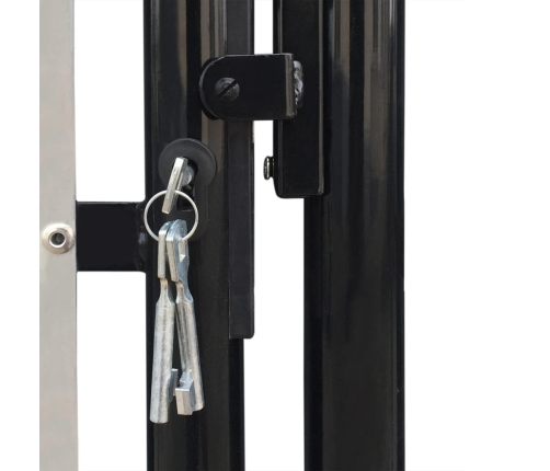 vidaXL vienviru vārti, melni, 300x225 cm